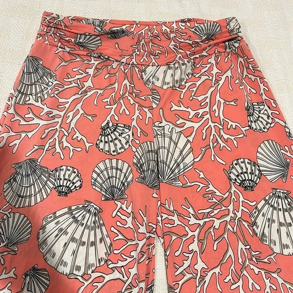 Boston Proper Orange and Pink Wide Leg Pants - Picture 3 of 9